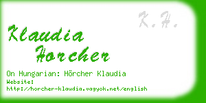 klaudia horcher business card