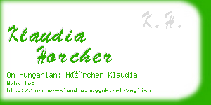 klaudia horcher business card